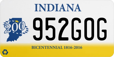 IN license plate 952GOG
