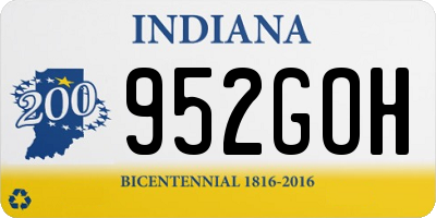 IN license plate 952GOH