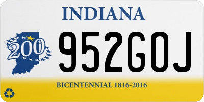 IN license plate 952GOJ