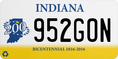 IN license plate 952GON