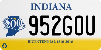 IN license plate 952GOU