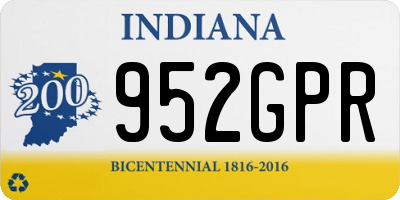 IN license plate 952GPR