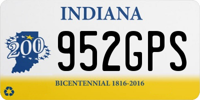IN license plate 952GPS