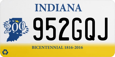 IN license plate 952GQJ