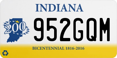 IN license plate 952GQM