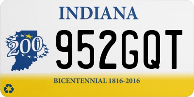 IN license plate 952GQT