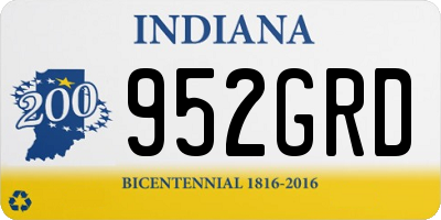 IN license plate 952GRD
