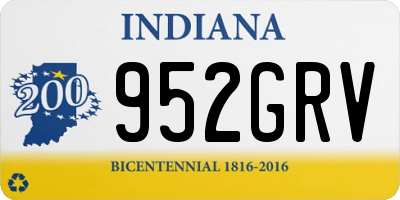 IN license plate 952GRV