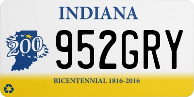 IN license plate 952GRY