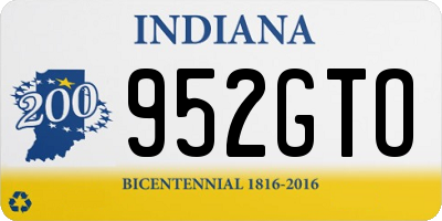 IN license plate 952GTO