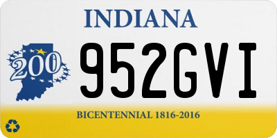 IN license plate 952GVI
