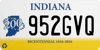 IN license plate 952GVQ