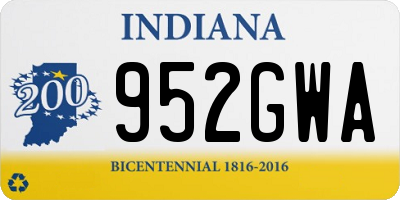 IN license plate 952GWA