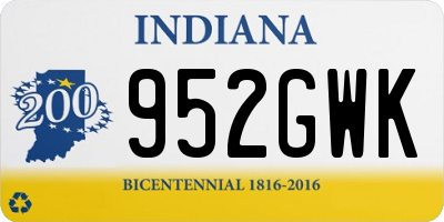 IN license plate 952GWK
