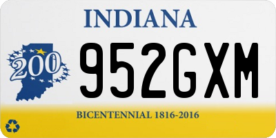 IN license plate 952GXM