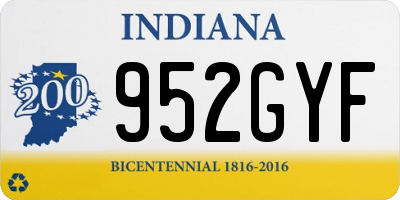 IN license plate 952GYF
