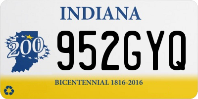 IN license plate 952GYQ