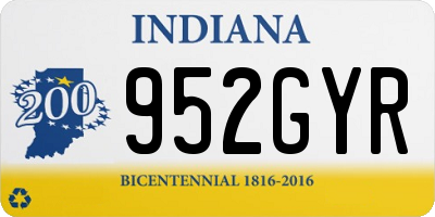 IN license plate 952GYR