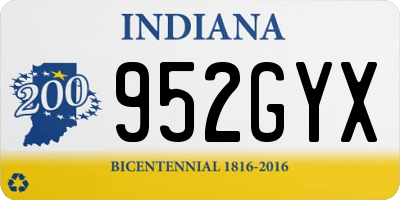 IN license plate 952GYX