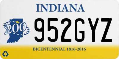 IN license plate 952GYZ