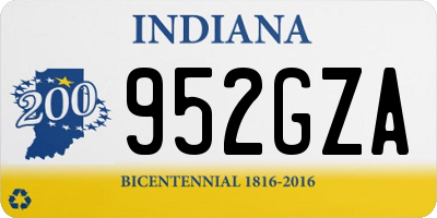 IN license plate 952GZA