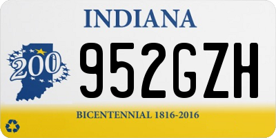 IN license plate 952GZH
