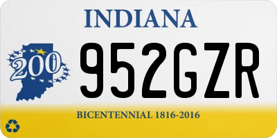 IN license plate 952GZR