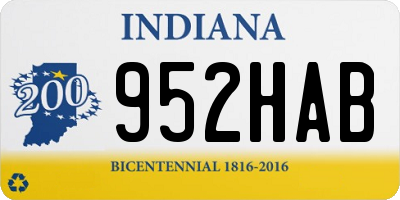 IN license plate 952HAB
