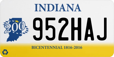 IN license plate 952HAJ