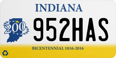IN license plate 952HAS