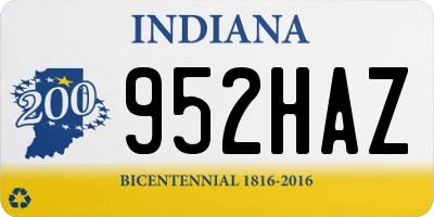 IN license plate 952HAZ
