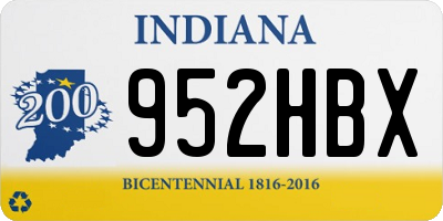 IN license plate 952HBX