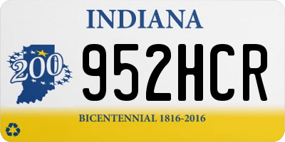 IN license plate 952HCR