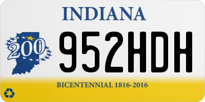 IN license plate 952HDH