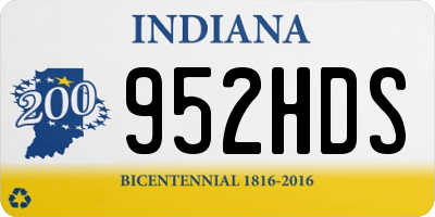 IN license plate 952HDS