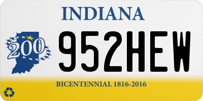 IN license plate 952HEW