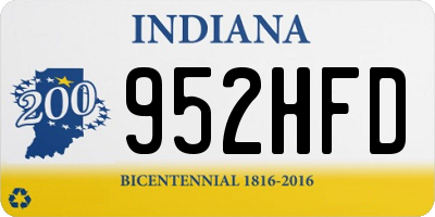 IN license plate 952HFD