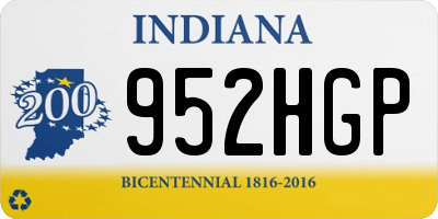 IN license plate 952HGP