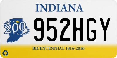 IN license plate 952HGY