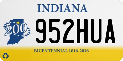 IN license plate 952HUA
