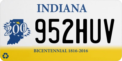IN license plate 952HUV