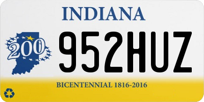IN license plate 952HUZ