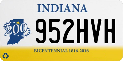 IN license plate 952HVH