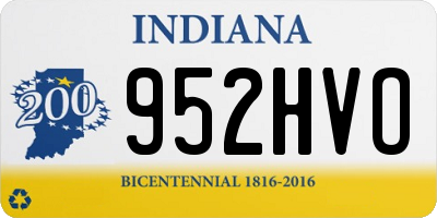 IN license plate 952HVO