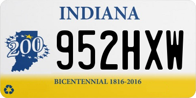 IN license plate 952HXW