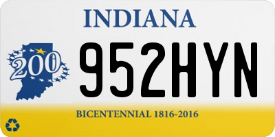 IN license plate 952HYN