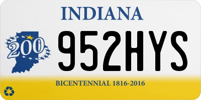 IN license plate 952HYS