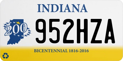 IN license plate 952HZA