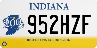 IN license plate 952HZF