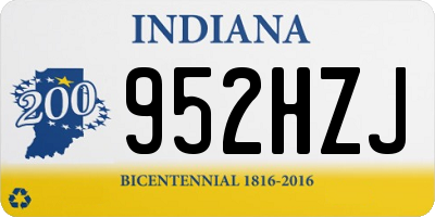 IN license plate 952HZJ